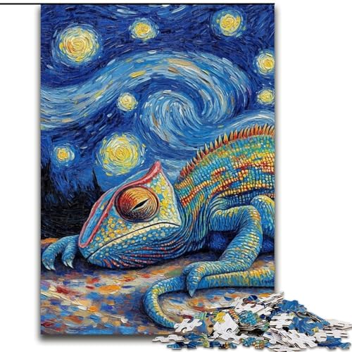 Puzzle 1000 Teile, Chamäleon-Nachthimmel, aus Holz, perfektes Weihnachts- und Neujahrsgeschenk, Feiertagsgeschenk, 50x75cm, für Geburtstag, Feiertage, Weihnachten, Halloween Puzzle 1000 Teile, Chamäleon-Nachthimmel, aus Holz, perfektes Weihnachts- und Neujahrsgeschenk, Feiertagsgeschenk, 50x75cm, für Geburtstag, Feiertage, Weihnachten, Halloween von LiJianXXR
