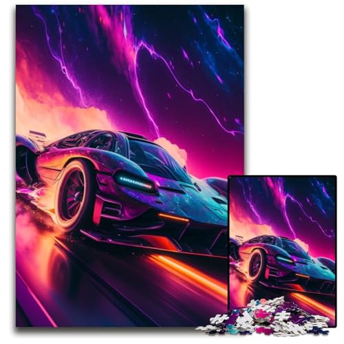 Puzzle 1000 Teile, Cooles Sportwagen-Puzzle für Erwachsene, für Teenager und Familien, perfekte DIY-Dekoration und knifflige Herausforderung, 26x38cm/10,23x14,96 Zoll von LiJianXXR