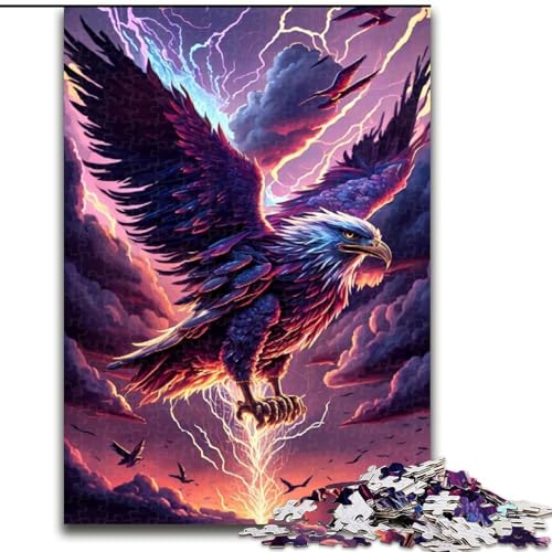 Puzzle 1000 Teile, Cosmic Fantasy Eagle aus Holz, hochschwieriges Denkspiel für Teenager, 50x75cm, als Geburtstags-, Urlaubs-, Weihnachts Puzzle 1000 Teile, Cosmic Fantasy Eagle aus Holz, hochschwieriges Denkspiel für Teenager, 50x75cm, als Geburtstags-, Urlaubs-, Weihnachts von LiJianXXR