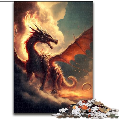 Puzzle 1000 Teile, Feuerdrache im Himmel, aus Holz, perfektes Weihnachts- und Neujahrsgeschenk, Feiertagsgeschenk, 50x75cm, für Geburtstag, Feiertage, Weihnachten, Halloween Puzzle 1000 Teile, Feuerdrache im Himmel, aus Holz, perfektes Weihnachts- und Neujahrsgeschenk, Feiertagsgeschenk, 50x75cm, für Geburtstag, Feiertage, Weihnachten, Halloween von LiJianXXR