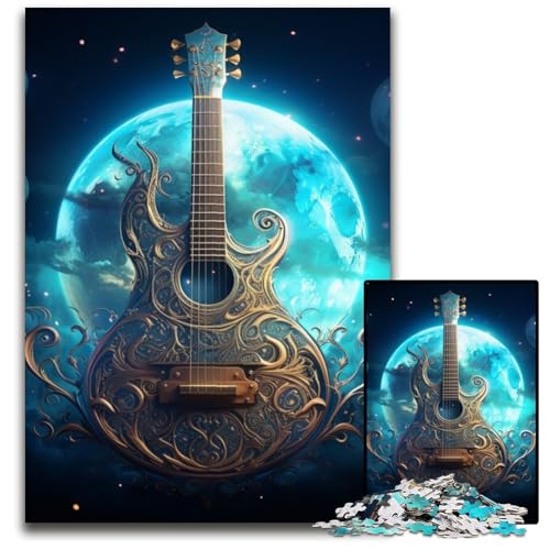 Puzzle 1000 Teile, Galaxie-Gitarre, Holzpuzzle für Erwachsene, interaktives Familienspiel, Heimdekoration zum Selbermachen, Denksport-Geschenk, 50x75cm/19,68x29,52 Zoll Puzzle 1000 Teile, Galaxie-Gitarre, Holzpuzzle für Erwachsene, interaktives Familienspiel, Heimdekoration zum Selbermachen, Denksport-Geschenk, 50x75cm/19,68x29,52 Zoll von LiJianXXR