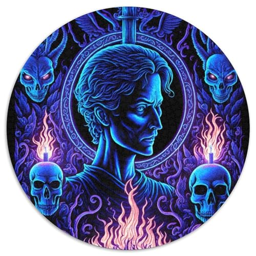 Puzzle 1000 Teile, Geister-Puzzle, 1000 Teile, runde Puzzles für Erwachsene, für Teenager und Familienspaß – DIY-Denkspiel, Geschenk, 67,5 x 67,5 cm von LiJianXXR