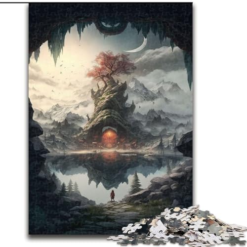Puzzle 1000 Teile, Himmelsbaum des Lebens, aus Holz, perfekt für Familienspaß an Geburtstagen, Weihnachten, 50x75cm, Aktivität für Erwachsene und die ganze Familie, DIY-Geschenk zur Heimdekoration von LiJianXXR