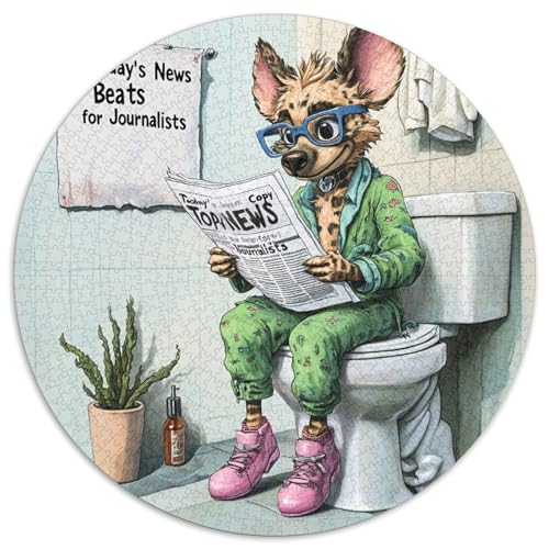Puzzle 1000 Teile, Hyena Go Toilet, 1000-teiliges rundes Puzzle für Erwachsene, interaktives Familienspiel, DIY-Heimdekoration, Gehirn-Herausforderung, Geschenk, 67,5 x 67,5 cm Puzzle 1000 Teile, Hyena Go Toilet, 1000-teiliges rundes Puzzle für Erwachsene, interaktives Familienspiel, DIY-Heimdekoration, Gehirn-Herausforderung, Geschenk, 67,5 x 67,5 cm von LiJianXXR