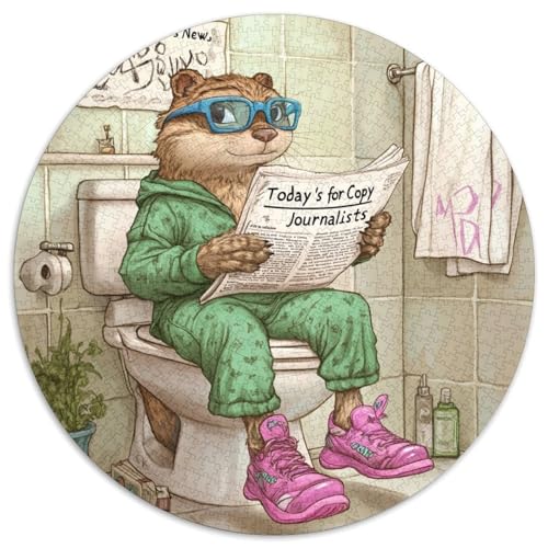 Puzzle 1000 Teile, Otter Go Toilet, Unmögliches Puzzle für Erwachsene, Heimdekoration, Denksportspiel für Teenager und Familieninteraktion, 67,5 x 67,5 cm Puzzle 1000 Teile, Otter Go Toilet, Unmögliches Puzzle für Erwachsene, Heimdekoration, Denksportspiel für Teenager und Familieninteraktion, 67,5 x 67,5 cm von LiJianXXR