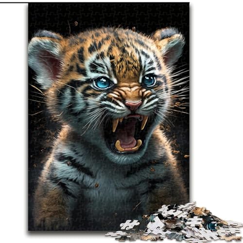 Puzzle 1000 Teile, Tigerbaby, Puzzle aus Holz, Geburtstage, Feiertage und Heimdekoration, 1000 Teile(50x75cm) von LiJianXXR