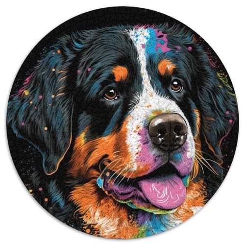 Puzzle 1000 Teile, bunter Hund, rundes 1000-teiliges Puzzle, Denksportaufgabe, Teenager und Heimdekoration, 67,5 x 67,5 cm Puzzle 1000 Teile, bunter Hund, rundes 1000-teiliges Puzzle, Denksportaufgabe, Teenager und Heimdekoration, 67,5 x 67,5 cm von LiJianXXR