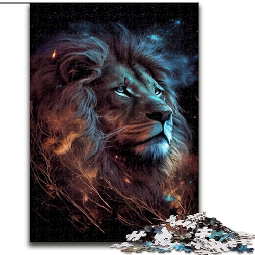 Puzzle 1000 Teile, leuchtender Löwe aus Holz, perfektes Weihnachts- und Neujahrsgeschenk, Feiertagsgeschenk 50x75cm für Geburtstag, Feiertage, Weihnachten, Halloween Puzzle 1000 Teile, leuchtender Löwe aus Holz, perfektes Weihnachts- und Neujahrsgeschenk, Feiertagsgeschenk 50x75cm für Geburtstag, Feiertage, Weihnachten, Halloween von LiJianXXR