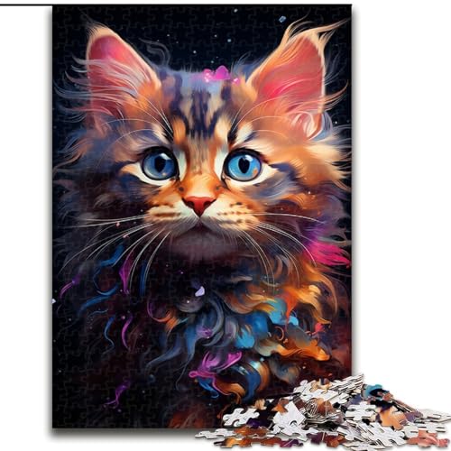 Puzzle 1000 Teile, süßes Kätzchen aus Holz, perfektes Weihnachts- und Neujahrsgeschenk, Feiertagsgeschenk, 50x75cm, für Geburtstag, Feiertage, Weihnachten, Halloween Puzzle 1000 Teile, süßes Kätzchen aus Holz, perfektes Weihnachts- und Neujahrsgeschenk, Feiertagsgeschenk, 50x75cm, für Geburtstag, Feiertage, Weihnachten, Halloween von LiJianXXR
