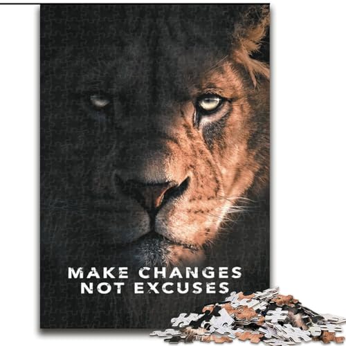 Puzzle 1000 Teile Änderungen vornehmen, Motivation aus Holz, hochschwieriges Denkspiel für Teenager, 50x75cm, als Geburtstags-, Urlaubs-, Weihnachts Puzzle 1000 Teile Änderungen vornehmen, Motivation aus Holz, hochschwieriges Denkspiel für Teenager, 50x75cm, als Geburtstags-, Urlaubs-, Weihnachts von LiJianXXR