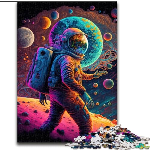 Puzzle 1000 Teile Astronaut im Weltraum aus Holz, hochschwieriges Denkspiel für Teenager, 50x75cm, als Geburtstags-, Urlaubs-, Weihnachts Puzzle 1000 Teile Astronaut im Weltraum aus Holz, hochschwieriges Denkspiel für Teenager, 50x75cm, als Geburtstags-, Urlaubs-, Weihnachts von LiJianXXR