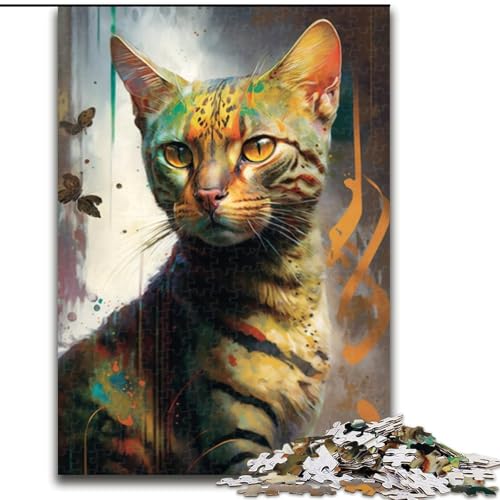 Puzzle 1000 Teile Bengalkatzen-Gemälde aus Holz, hochschwieriges Denkspiel für Teenager, 50x75cm, als Geburtstags-, Urlaubs-, Weihnachts Puzzle 1000 Teile Bengalkatzen-Gemälde aus Holz, hochschwieriges Denkspiel für Teenager, 50x75cm, als Geburtstags-, Urlaubs-, Weihnachts von LiJianXXR