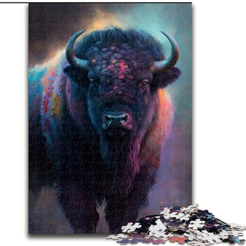 Puzzle 1000 Teile Büffel aus Holz, Hochschwieriges Denkspiel für Jugendliche 50x75cm zum Geburtstag, Feiertag, Weihnachten Puzzle 1000 Teile Büffel aus Holz, Hochschwieriges Denkspiel für Jugendliche 50x75cm zum Geburtstag, Feiertag, Weihnachten von LiJianXXR
