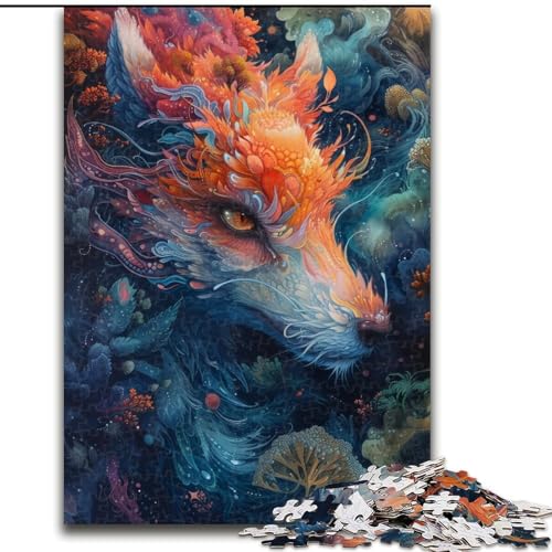 Puzzle 1000 Teile Bunte Wölfe aus Holz, Hochschwieriges Denkspiel für Teenager 50x75cm zum Geburtstags-, Urlaubs-, Weihnachts- und Halloweengeschenk Puzzle 1000 Teile Bunte Wölfe aus Holz, Hochschwieriges Denkspiel für Teenager 50x75cm zum Geburtstags-, Urlaubs-, Weihnachts- und Halloweengeschenk von LiJianXXR