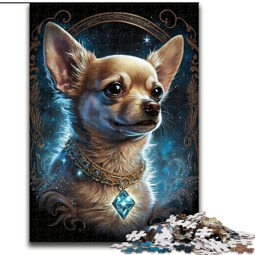 Puzzle 1000 Teile Chihuahua aus Holz, Hochschwieriges Denkspiel für Teenager 50x75cm zum Geburtstag, Feiertag, Weihnachten Puzzle 1000 Teile Chihuahua aus Holz, Hochschwieriges Denkspiel für Teenager 50x75cm zum Geburtstag, Feiertag, Weihnachten von LiJianXXR