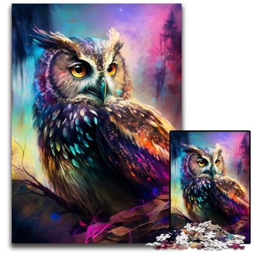 Puzzle 1000 Teile Fantasie-Eulen-Puzzle für Erwachsene für Teenager und Familien, perfekte DIY-Dekoration und knifflige Herausforderung, 26x38cm/10,23x14,96 Zoll Puzzle 1000 Teile Fantasie-Eulen-Puzzle für Erwachsene für Teenager und Familien, perfekte DIY-Dekoration und knifflige Herausforderung, 26x38cm/10,23x14,96 Zoll von LiJianXXR