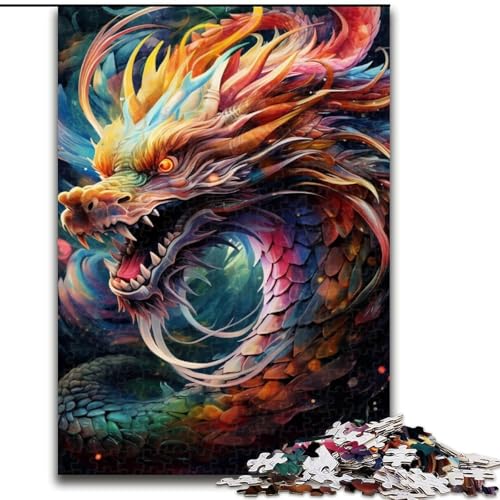 Puzzle 1000 Teile Fantasy-Drache aus Holz, hochschwieriges Denkspiel für Teenager, 50x75cm, als Geburtstags-, Urlaubs-, Weihnachts Puzzle 1000 Teile Fantasy-Drache aus Holz, hochschwieriges Denkspiel für Teenager, 50x75cm, als Geburtstags-, Urlaubs-, Weihnachts von LiJianXXR