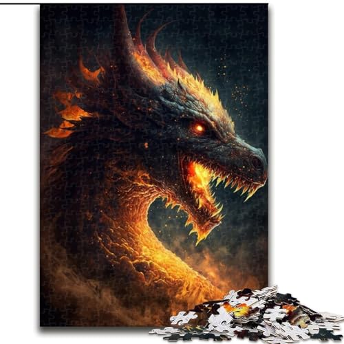 Puzzle 1000 Teile Feuerdrache im Himmel aus Holz, hochschwieriges Denkspiel für Teenager 50x75cm als Geburtstags-, Urlaubs-, Weihnachts- und Halloweengeschenk Puzzle 1000 Teile Feuerdrache im Himmel aus Holz, hochschwieriges Denkspiel für Teenager 50x75cm als Geburtstags-, Urlaubs-, Weihnachts- und Halloweengeschenk von LiJianXXR