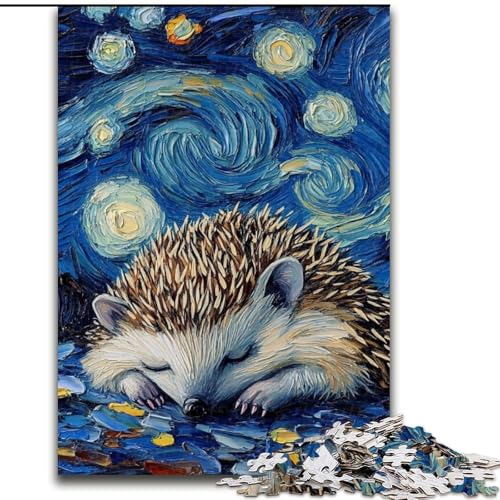 Puzzle 1000 Teile Igel-Nachthimmel aus Holz, EIN tolles Geschenk für Familienspaß, 50x75cm, Kunstwerk-Dekor, Intelligenzspielzeug für Indoor-Spiele mit der Familie Puzzle 1000 Teile Igel-Nachthimmel aus Holz, EIN tolles Geschenk für Familienspaß, 50x75cm, Kunstwerk-Dekor, Intelligenzspielzeug für Indoor-Spiele mit der Familie von LiJianXXR