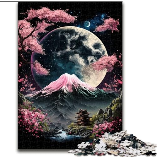 Puzzle 1000 Teile Kirschblüten-Berg Fuji aus Holz, hochschwieriges Denkspiel für Teenager 50x75cm als Geburtstags-, Urlaubs-, Weihnachts Puzzle 1000 Teile Kirschblüten-Berg Fuji aus Holz, hochschwieriges Denkspiel für Teenager 50x75cm als Geburtstags-, Urlaubs-, Weihnachts von LiJianXXR
