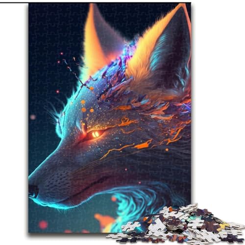 Puzzle 1000 Teile Kitsune aus Holz, hochschwieriges Denkspiel für Teenager, 50x75cm, als Geburtstags-, Urlaubs-, Weihnachts Puzzle 1000 Teile Kitsune aus Holz, hochschwieriges Denkspiel für Teenager, 50x75cm, als Geburtstags-, Urlaubs-, Weihnachts von LiJianXXR