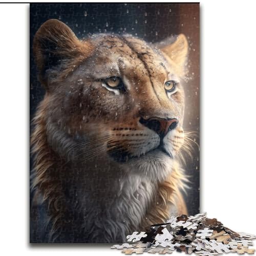 Puzzle 1000 Teile Liger im Regen aus Holz, hochschwieriges Denkspiel für Teenager, 50x75cm, als Geburtstags-, Urlaubs-, Weihnachts Puzzle 1000 Teile Liger im Regen aus Holz, hochschwieriges Denkspiel für Teenager, 50x75cm, als Geburtstags-, Urlaubs-, Weihnachts von LiJianXXR