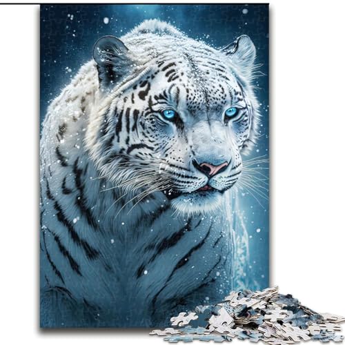 Puzzle 1000 Teile Majestätischer weißer Tiger aus Holz, hochschwieriges Denkspiel für Teenager 50x75cm als Geburtstags-, Urlaubs-, Weihnachts- und Halloweengeschenk Puzzle 1000 Teile Majestätischer weißer Tiger aus Holz, hochschwieriges Denkspiel für Teenager 50x75cm als Geburtstags-, Urlaubs-, Weihnachts- und Halloweengeschenk von LiJianXXR