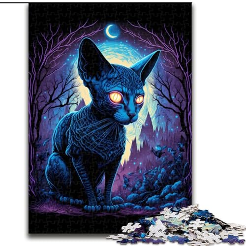 Puzzle 1000 Teile Schwarzlichtkatze aus Holz, EIN tolles Geschenk für Familienspaß, 50x75cm, Kunstwerk-Dekor, Intelligenzspielzeug für Indoor-Spiele mit der Familie Puzzle 1000 Teile Schwarzlichtkatze aus Holz, EIN tolles Geschenk für Familienspaß, 50x75cm, Kunstwerk-Dekor, Intelligenzspielzeug für Indoor-Spiele mit der Familie von LiJianXXR