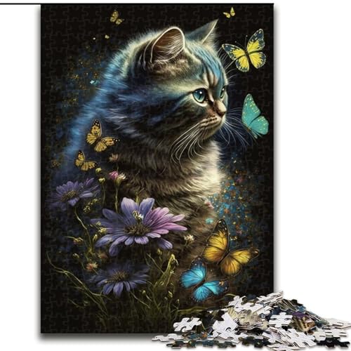 Puzzle 1000 Teile Süßes Kätzchen aus Holz, Hochschwieriges Denkspiel für Teenager 50x75cm zum Geburtstags-, Urlaubs-, Weihnachts- und Halloweengeschenk Puzzle 1000 Teile Süßes Kätzchen aus Holz, Hochschwieriges Denkspiel für Teenager 50x75cm zum Geburtstags-, Urlaubs-, Weihnachts- und Halloweengeschenk von LiJianXXR