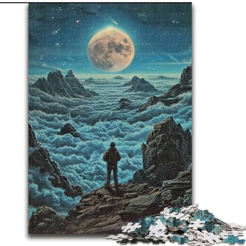 Puzzle 1000 Teile Traumlandschaft aus Holz, lustige Aktivität für zu Hause 50x75cm als Geburtstags-, Urlaubs-, Weihnachts- und Halloweengeschenk von LiJianXXR