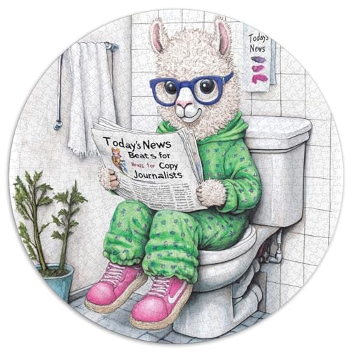 Puzzle 1000 Teile für Erwachsene, Alpaca Go Toilet, runde Puzzles 1000 Teile für Erwachsene, perfekt für Familienspaß, Partyspiele, Geburtstagspartygeschenke, 67,5 x 67,5 cm Puzzle 1000 Teile für Erwachsene, Alpaca Go Toilet, runde Puzzles 1000 Teile für Erwachsene, perfekt für Familienspaß, Partyspiele, Geburtstagspartygeschenke, 67,5 x 67,5 cm von LiJianXXR