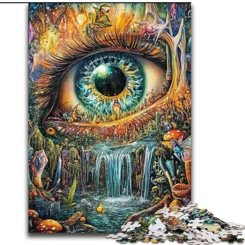 Puzzle 1000 Teile für Erwachsene, Auge des Berges, für Erwachsene ab 14 Jahren, Lernspiel, Herausforderung, Spielzeug, Geschenk zum Geburtstag (Größe 50x75cm) von LiJianXXR