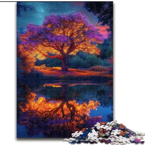 Puzzle 1000 Teile für Erwachsene, Baum des Lebens, Elefantenspielzeug, Denkspiel, Geburtstagsgeschenk, Geschenke, Wandkunst für Kinder ab 14 Jahren (Größe 26x38cm) von LiJianXXR