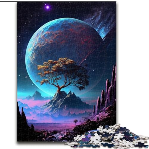 Puzzle 1000 Teile für Erwachsene, Berglandschafts-Puzzle aus Holz, entspannende Unterhaltung, Heimdekoration, 1000 Stück(50x75cm) von LiJianXXR
