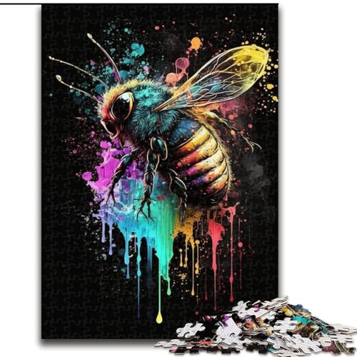 Puzzle 1000 Teile für Erwachsene, Bienenmalerei, aus Holz, Kinder ab 14 Jahren, 50x75cm, DIY-Kunstdekor von LiJianXXR