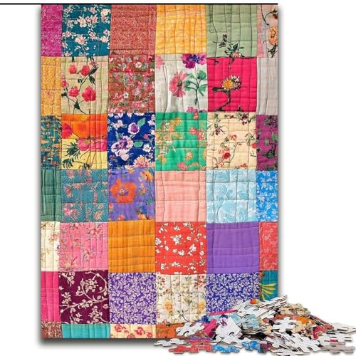 Puzzle 1000 Teile für Erwachsene, Blumencollage, für Erwachsene ab 14 Jahren, Lernspiel, Herausforderung, Spielzeug, Geschenk zum Geburtstag (Größe 26x38cm) von LiJianXXR