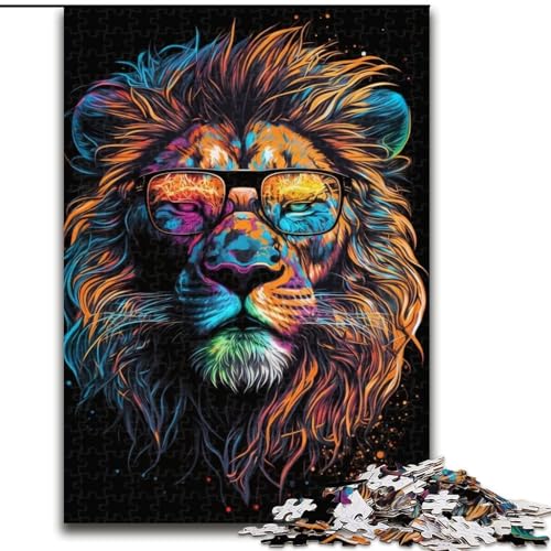 Puzzle 1000 Teile für Erwachsene, Brillenlöwe, Puzzle aus Karton, schwieriges Denkspiel für Jugendliche, 1000 Teile(26x38cm) von LiJianXXR