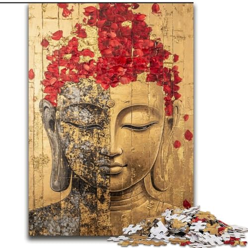 Puzzle 1000 Teile für Erwachsene, Buddha-Kunst, Elefantenspielzeug, Denkspiel, Geburtstagsgeschenk, Geschenke, Wandkunst für Kinder ab 14 Jahren (Größe 50x75cm) von LiJianXXR