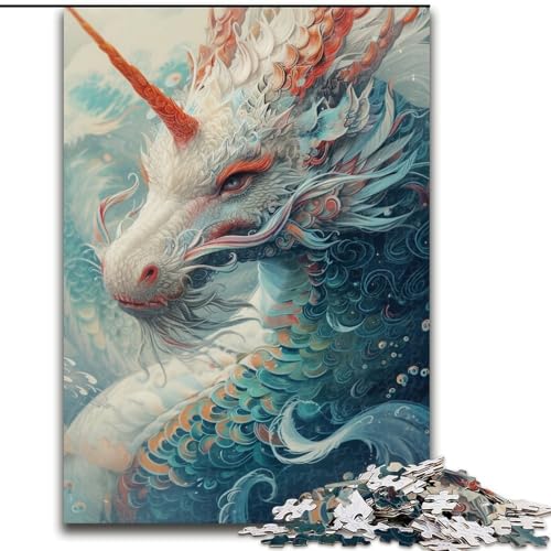 Puzzle 1000 Teile für Erwachsene, Bunte Einhörner aus Holz, lustiges Geschenk und Aktivität für zu Hause, 50x75cm, Denksportaufgabe, Spiel für Erwachsene, interaktive Aktivität für die Familie von LiJianXXR