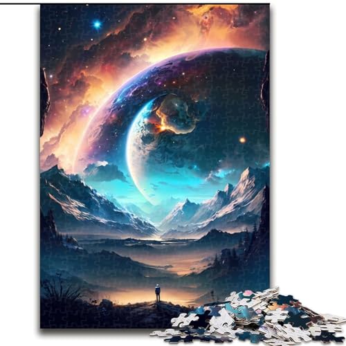 Puzzle 1000 Teile für Erwachsene, Cosmic Mountain Adventure Puzzle aus Karton, Entspannung und Herausforderung, farbenfrohe Heimdekorationskunst, Freunde, 1000 Teile(26x38cm) von LiJianXXR
