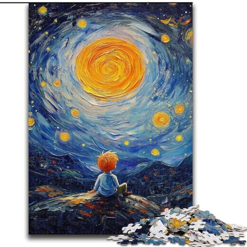 Puzzle 1000 Teile für Erwachsene, Der kleine Prinz des Nachthimmels, für Erwachsene ab 14 Jahren, Lernspiel, Herausforderung, Spielzeug, Geschenk zum Geburtstag (Größe 26x38cm) von LiJianXXR