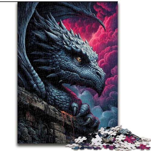 Puzzle 1000 Teile für Erwachsene, Drachenkrieger, für Erwachsene ab 14 Jahren, Lernspiel, Herausforderung, Spielzeug, Geschenk zum Geburtstag (Größe 26x38cm) von LiJianXXR