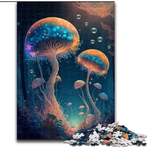 Puzzle 1000 Teile für Erwachsene, Fantasie-Pilz, aus Holz, perfektes DIY-Kunstdekor oder Geburtstagsgeschenk, 50x75cm, Kunstwerk-Dekor, Intelligenzspielzeug für Indoor-Spiele mit der Familie von LiJianXXR