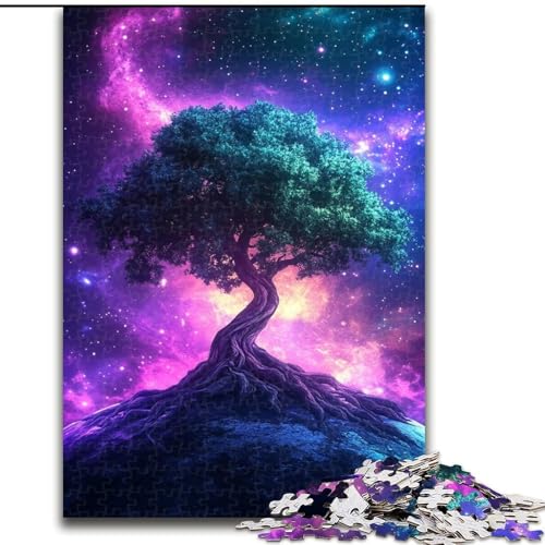 Puzzle 1000 Teile für Erwachsene, Galaxie-Baum des Lebens, Puzzle aus Karton, Familieninteraktion und Gehirnherausforderung, Familienaktivitätsherausforderung, 1000 Teile(26x38cm) von LiJianXXR