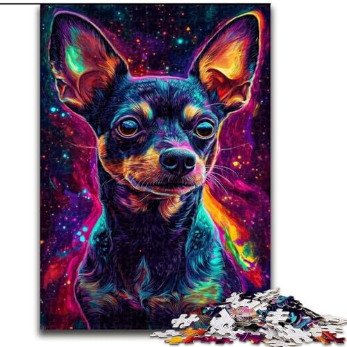 Puzzle 1000 Teile für Erwachsene, Galaxy Dog-Puzzle aus Holz, schwieriges Denkspiel für Teenager, 1000 Teile(50x75cm) von LiJianXXR