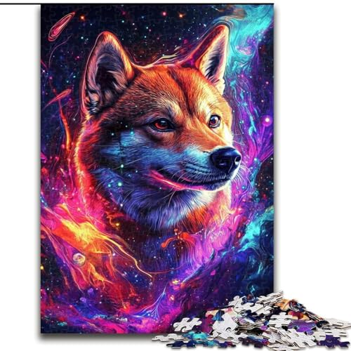 Puzzle 1000 Teile für Erwachsene, Galaxy Shiba Inu-Puzzle aus Karton, Eltern, Partner, Freunde – ab 14 Jahren, 1000 Teile(26x38cm) von LiJianXXR
