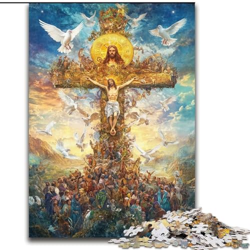 Puzzle 1000 Teile für Erwachsene, Geschenke, Jesus-Kunst, geeignet für Kinder ab 14 Jahren, Lernspiele für zu Hause, DIY-Spielzeug, Kunstwerk, Geschenk (Größe 50x75cm) von LiJianXXR