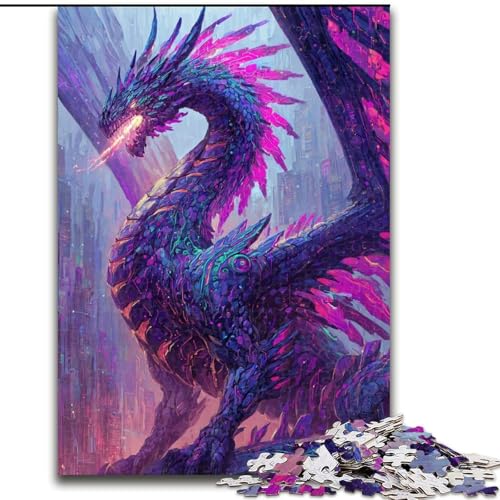 Puzzle 1000 Teile für Erwachsene, Geschenke, geheimnisvoller Drache, geeignet für Kinder ab 14 Jahren, Lernspiele für zu Hause, DIY-Spielzeug, Kunstwerk, Geschenk (Größe 50x75cm) von LiJianXXR