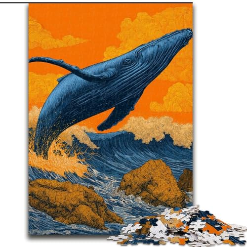 Puzzle 1000 Teile für Erwachsene, Geschenke Geheimnisvoller Wal, geeignet für Kinder ab 14 Jahren, Lernspiele für zu Hause, DIY-Spielzeug, Kunstwerk, Geschenk (Größe 50x75cm) von LiJianXXR