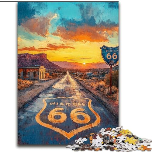 Puzzle 1000 Teile für Erwachsene, Geschenkroute, geeignet für Kinder ab 14 Jahren, Lernspiele für zu Hause, DIY-Spielzeug, Kunstwerk, Geschenk (Größe 50x75cm) von LiJianXXR